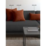 Demor Home Soft Series Kırlent Kılıfı, 40x40 cm, Kiremit Rengi