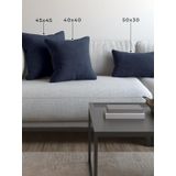 Demor Home Soft Series Lacivert Kırlent, Yastık Kılıfı