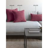 Demor Home Soft Series Lavanta Pembesi Kırlent Kılıfı, 40x40 cm