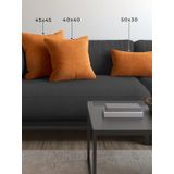 Demor Home Soft Series Portakal Rengi Kırlent Kılıfı, 45x45 cm,%100 Polyester