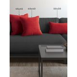 Demor Home Soft Series Saltanat Kırmızısı Kırlent Kılıfı, 50x30 cm