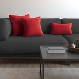 Demor Home Soft Series Saltanat Kırmızısı Kırlent, Yastık Kılıfı - 45 x 45 cm