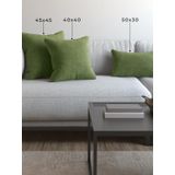 Demor Home Soft Series Tatlı Yeşil Kırlent Kılıfı, 45x45 cm,%100 Polyester