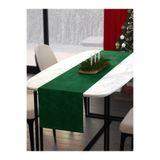 Demor Home Yılbaşı Konseptli Kadife Dokulu Çam Yeşili Runner