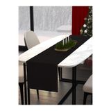 Demor Home Yılbaşı Konseptli Kadife Dokulu Panter Siyahı Runner