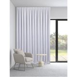 DEMOR HOME Yüksek Kalite Beyaz Saten Güneşlik Fon Perde Ekstrafor Büzgülü Tek Kanat - 150 x 270 cm