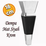 Dempa Lüks Mobilya Oturma Grubu Kanepe Sehpa Tv Ünitesi Koltuk Ayağı 16 Cm Siyah Krom Baza Ayakları