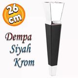 Dempa Lüks Mobilya Oturma Grubu Kanepe Tv Ünitesi Konsol Koltuk Ayağı Baza Ayakları Siyah Krom 26 Cm