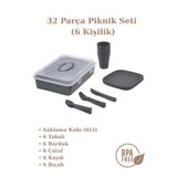 DEMPA Piknik Seti Çok Kaliteli 32 Parça 6 Kişilik Piknik Seti