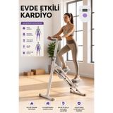 DEMPOWER 120 Kg Taşıma Kapasiteli 4 Kademeli Yükseklik Ayarlı Dikey Stepper Fitness Spor Aleti LED Ekranlı