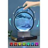 DEMPOWER 3D LED Işıklı Akışkan Kum Tasarımlı Gece Lambası
