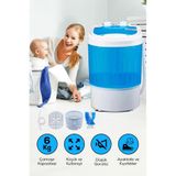DEMPOWER 6 Kg Mini Taşınabilir Çamaşır ve Ayakkabı Yıkama Makinesi
