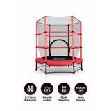 DEMPOWER 60 Kg Taşıma Kapasiteli 160x140 cm Koruma Fileli Çocuk Trambolin