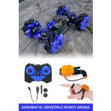 DEMPOWER El Sensörü Ile Hareket Eden Akıllı Robot Araba Mavi
