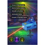 DEMPOWER Kırmızı Yeşil Lazer Sahne Işığı Müzik Senkronlu DJ Parti Lazer Efekti Ayaklıklı