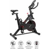 DEMPOWER Portatif Ayarlanabilir Dikey Kondisyon Bisikleti 120 kg Taşıma Kapasitesi ile Ergonomik Tasarım - SİYAH