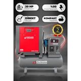 Demr Kompresör 20 Hp 500 Lt Depo Üstü Invertörlü Vidalı Hava Kompresörü I DMV-20E