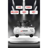 Demr Kompresör Hava Kompresörü Pistonlu 100 Lt 2 Kafa 8 Bar 2 Hp IDM100