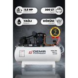 Demr Kompresör Hava Kompresörü Pistonlu 300 Lt 2 Kafa 12 Bar 5.5 Hp IDMK-290
