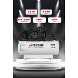 Demr Kompresör Hava Kompresörü Pistonlu 300 Lt 2 Kafa 8 Bar 5.5 Hp IDM290