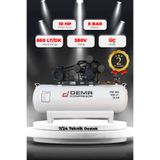 Demr Kompresör Hava Kompresörü Pistonlu 500 Lt 3 Kafa 8 Bar 10 Hp IDM390