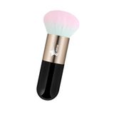 Demstar Professional Make-up Luxury Kabuki Fondöten Pudra Ve Allık Makyaj Fırçası (Black-Bronze Pink Hair Series)