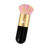 Demstar Professional Make-up Luxury Kabuki Fondöten Pudra Ve Allık Makyaj Fırçası (Black-Gold Rainbow Hair Series)