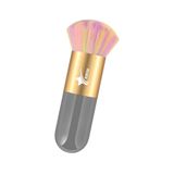 Demstar Professional Make-up Luxury Kabuki Fondöten Pudra Ve Allık Makyaj Fırçası (Grey-Gold Rainbow Hair Series)