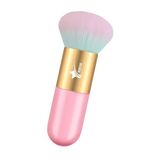 Demstar Professional Make-up Luxury Kabuki Fondöten Pudra Ve Allık Makyaj Fırçası (Light Pink-Gold Pink Hair Series)