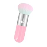 Demstar Professional Make-up Luxury Kabuki Fondöten Pudra Ve Allık Makyaj Fırçası (Light Pink-Grey Pink Hair Series)