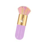 Demstar Professional Make-up Luxury Kabuki Fondöten Pudra Ve Allık Makyaj Fırçası (Lilac-Gold Rainbow Hair Series)