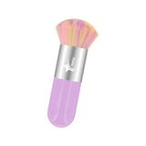 Demstar Professional Make-up Luxury Kabuki Fondöten Pudra Ve Allık Makyaj Fırçası (Lilac-Grey Rainbow Hair Series)