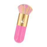 Demstar Professional Make-up Luxury Kabuki Fondöten Pudra Ve Allık Makyaj Fırçası (Pink-Gold Rainbow Hair Series)