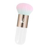 Demstar Professional Make-up Luxury Kabuki Fondöten Pudra Ve Allık Makyaj Fırçası (White-Bronze Pink Hair Series)