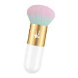 Demstar Professional Make-up Luxury Kabuki Fondöten Pudra Ve Allık Makyaj Fırçası (White-Gold Pink Hair Series)