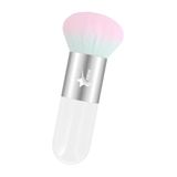 Demstar Professional Make-up Luxury Kabuki Fondöten Pudra Ve Allık Makyaj Fırçası (White-Grey Pink Hair Series)