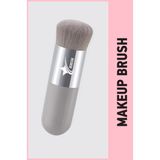 Demstar Professional Make-Up Luxury Kabuki Fondöten ve Allık Makyaj Fırçası Dm - gri