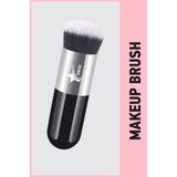 Demstar Professional Make-Up Luxury Kabuki Fondöten ve Allık Makyaj Fırçası Dm - Siyah-gri