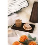 Demwood 12x22 Ebatında Dikdörtgen Çok Amaçlı Ahşap tepsi sunumluk çerezlik organizer