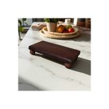 Demwood El Yapımı Iroko Ağacı 10x20 ebatında Ayaklı Sunum Tahtası - Kahve Sunumluğu & Dekoratif Servis Ürünü