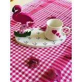 Den Tasarım Hediyelik Flamingo Ahşap Sunumluk ve Porselen Fincan den-111