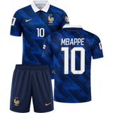 Denapcal Mbappe 2026 Dünya Kupası 3'lü Çocuk Futbol Forma Seti ( Forma,şort ve Çorap ) - 4 - 5 Yaş - Lacivert