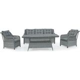 Denart Garden Delfin Rattan Bahçe Balkon Oturma Takımı