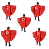 Denbu Tekstil Ay Yıldız Baskılı 23 Nisan Özel Bayrak Pelerin -5 Adet
