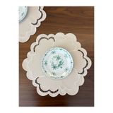 Denef Home Milano - Deri Delik İşi Amerikan Servis Bej - 40x40 cm 1 Adet