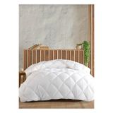 Deneme Zamanı Çift Kişilik 1 Nci Kalite Silikon Yorgan Microfiber 195x215 Beyaz Microfiber Antialerjik Yorgan