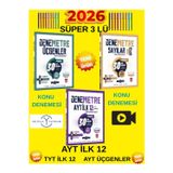 Denemetre Tyt-Ayt Sayılar İlk 12 + Ayt Geometri 30 Özgün Konu Denemesi Seti(Süper 3 Lü)