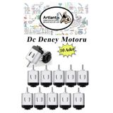 Deney Motoru 3 Volt 10 Adet 3V - 6 V Dc Yuksek Devir Dinamo Motoru Okul Hobi Mini Motor 2 Adet Pille Calisir
