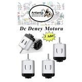 Deney Motoru 3 Volt 3 Adet 3V - 6 V Dc Yuksek Devir Dinamo Motoru Okul Hobi Mini Motor 2 Adet Pille Calisir