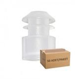 Deney Tüp Kapağı Beyaz - 16 Mm Tüp İçin Kanatlı - 50 Adetlik Set